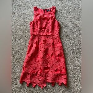 ASTR The Label Red Cutout Floral Mini Dress